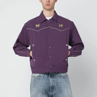 Needles Purple Shirt With Yellow Embroidery