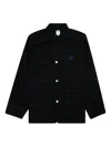 Needles Purple-stitch Twill Coverall In Black