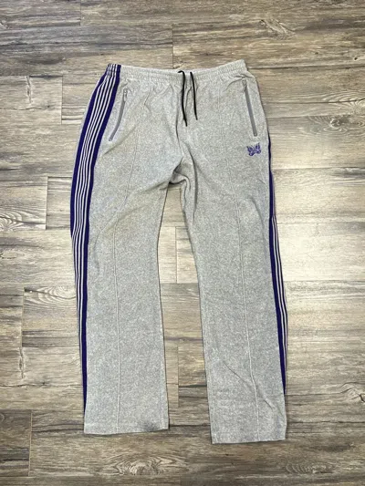 Pre-owned Needles Purple Striped Sweatpants In Grey/purple