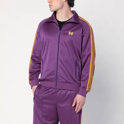 NEEDLES NEEDLES  PURPLE/OCHRE ZIP SWEATSHIRT
