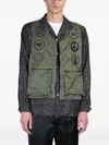 Needles Vest In Green Nylon