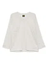 Needles Raschel Lace V-neck Top In White