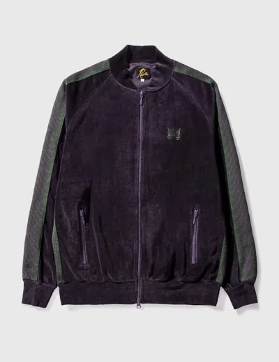 Pre-owned Needles R.c. Velour Track Jacket - Eggplant In Purple