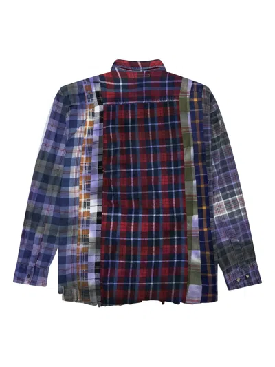 Needles Rebuild 7 Cut Patchwork Shirt In Blue