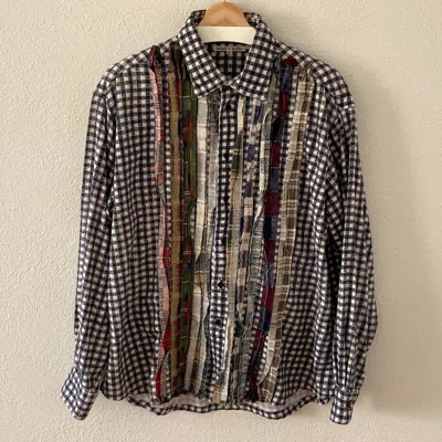 Pre-owned Needles Rebuild By  Flannel Ribbons Shirt In Multicolor
