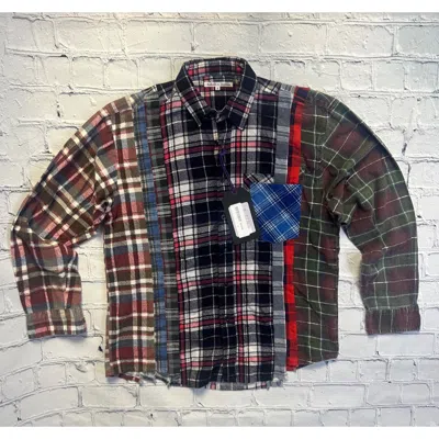 Pre-owned Needles Rebuild By  Flannel Shirt - 7 Cuts Shirt In Multicolor