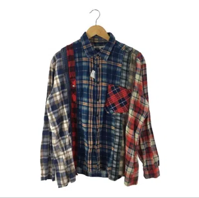 Pre-owned Needles Rebuild By  Flannel Shirt Size L In Multicolor