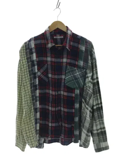 Pre-owned Needles Reconstructed Rebuild Flannel Shirt In Multicolor