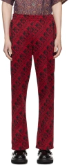 Needles Red Drawstring Track Pants In B-red