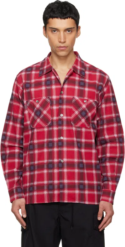 Needles Red One-up Printed Flannel Shirt