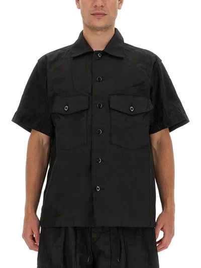 Needles Regular Fit Button-up Shirt For Men In Black