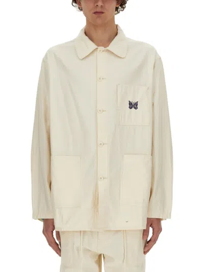 Needles Relaxed Fit Cotton Shirt In White