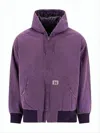 Needles Relaxed Fit Hooded Jacket With Vintage Wash Finish In Purple