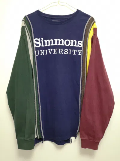 Pre-owned Needles Remake Vintage 7 Cuts Crew Neck Long Sleeves Tee In Multi