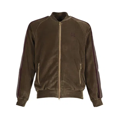 Pre-owned Needles Rib Collar Track Jacket 'taupe' | Tan | Men's Size M In Brown