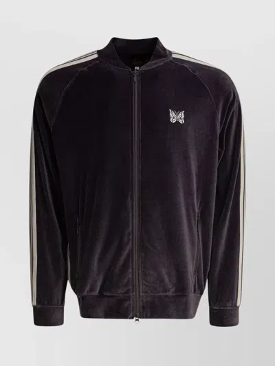 Needles Ribbed Cuffs And Side Pockets Sweater With Striped Detail