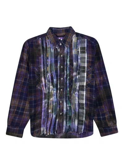 Needles Ribbon-detail Plaid Shirt In Multi