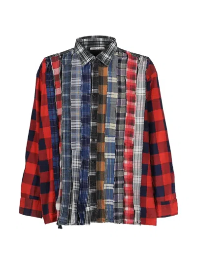 Needles Ribbon Patchwork Fannel Shirt In Multi