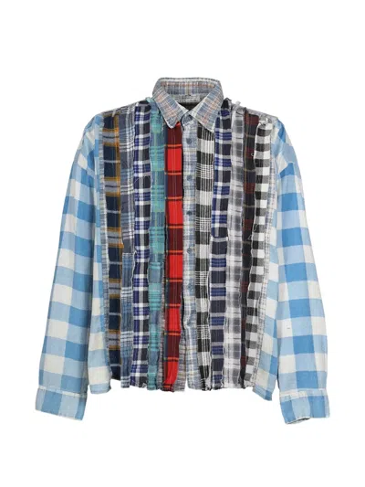 Needles Ribbon Patchwork Fannel Shirt In Multi