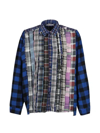 Needles Ribbon Patchwork Flannel Shirt In Multi