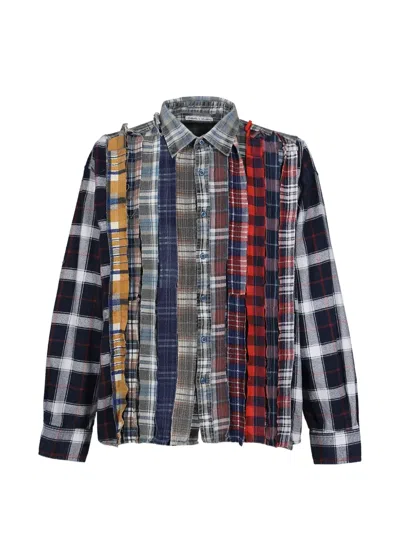 Needles Ribbon Patchwork Flannel Shirt In Multi