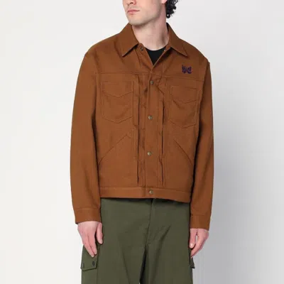 NEEDLES NEEDLES  RUST-COLOURED JACKET WITH LOGO
