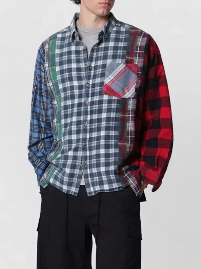 Needles Shirt Button Down Collar Long Sleeves Pocket In Multi