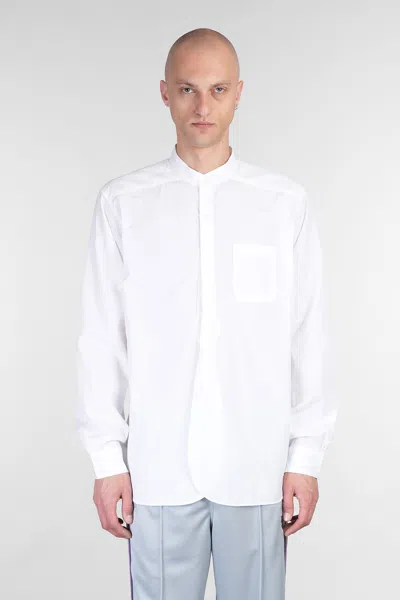 Needles Shirt In White Cotton In Red