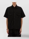 Needles Regular Fit Shirt With Short Sleeves And Chest Pockets In Black