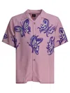 Needles Short Sleeves Butterfly Print Shirt In Pink