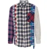 Needles Patchwork-design Shirt In Black/blue