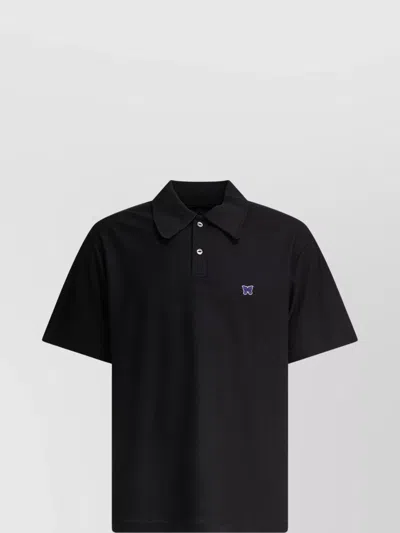 Needles Short Sleeve Polo Shirts In Black
