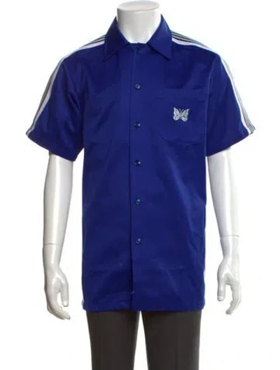 Pre-owned Needles Short Sleeve Shirt In Blue