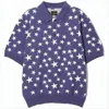 Needles Short-sleeved Polo Shirt With Star Pattern And Classic Collar In Multi