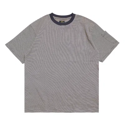 Pre-owned Needles Short-sleeve Crew Neck Tee 'navy/beige' | Blue | Men's Size L