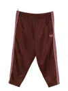 Needles Side-stripe Logo-detail Pants In Brown