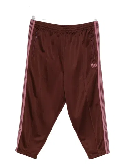 Needles Side-stripe Logo-detail Pants In Brown