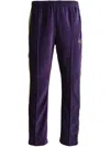Needles Side-stripe Velour Track Pants In Purple
