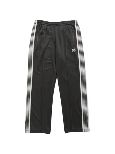 Needles Side-stripe Butterfly-embroidered Track Pants In Black