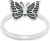 Needles Silver C-papillon Ring In C-papillon
