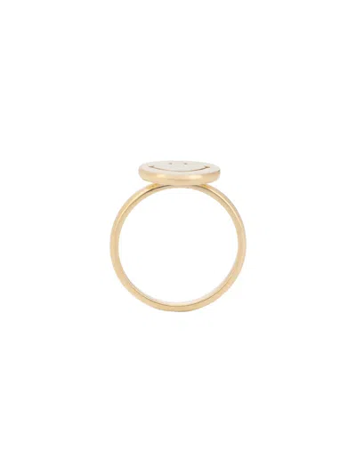 Needles Smile Face Ring In Gold