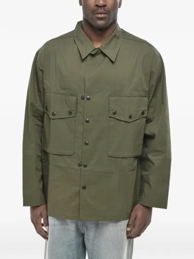 Needles Snap-button Pocket Overshirt In Animal Print