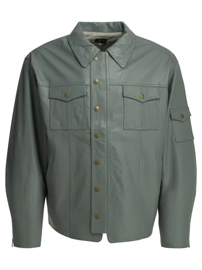 Needles Southern Green Sheep Leather Jacket