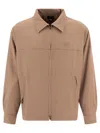 Needles Elasticated Hem Overshirt With Practical Side Pockets In Beige