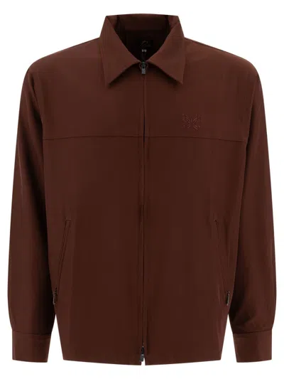 Needles Sport Zipped Overshirt In Red