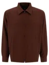 Needles Sport Overshirt With Elasticated Cuffs And Hem In Brown