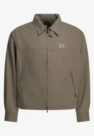 Needles Sport Zip-up Jacket In Green