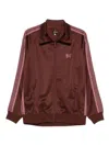 Needles High Collar Sweatshirt Zip Pockets In Brown