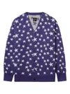 Needles Star-pattern Buttoned Cardigan In Purple