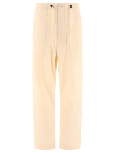 Needles "string Fatigue" Trousers In Beige